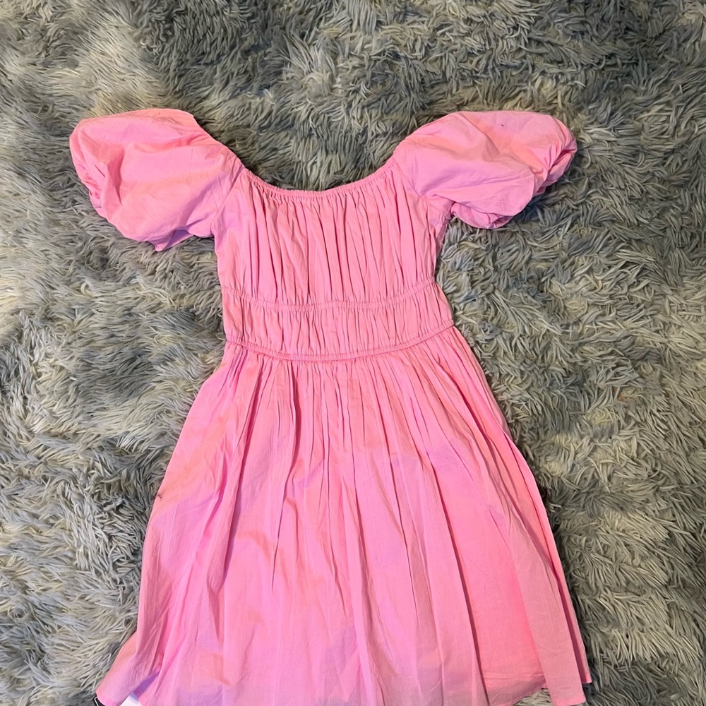 Hollister Pink Puff Sleeve Mini Dress